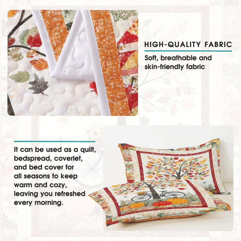 Coordinated pillow sham displaying breathtaking woodland scenery from the autumn bedding set