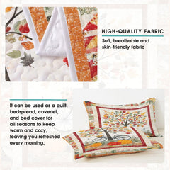 Coordinated pillow sham displaying breathtaking woodland scenery from the autumn bedding set