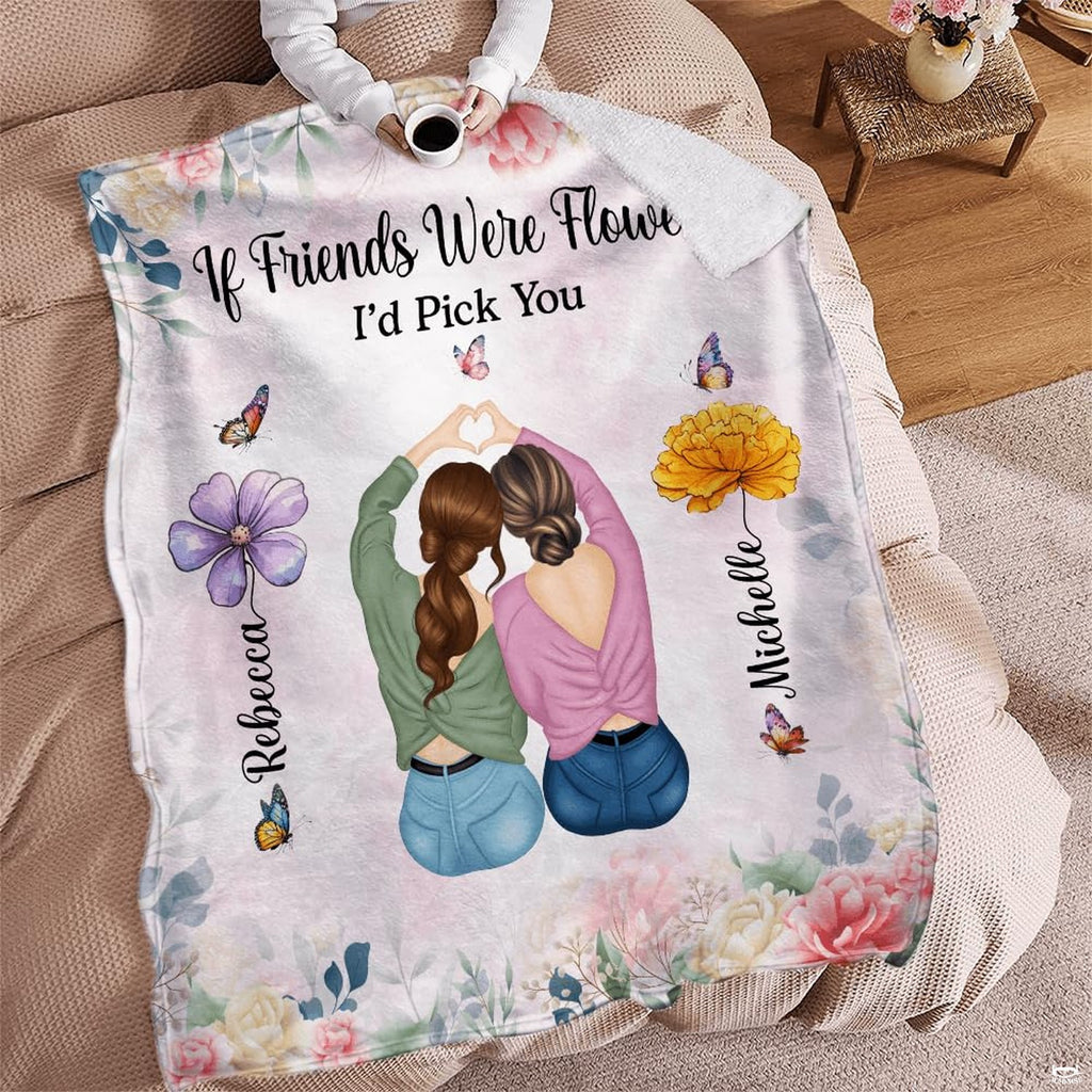 Best friend sheets bedding set with sweet watercolor illustration and vibrant yellow blossom.
