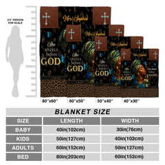 Full graphic layout of the spiritual woman portrait throw blanket.
