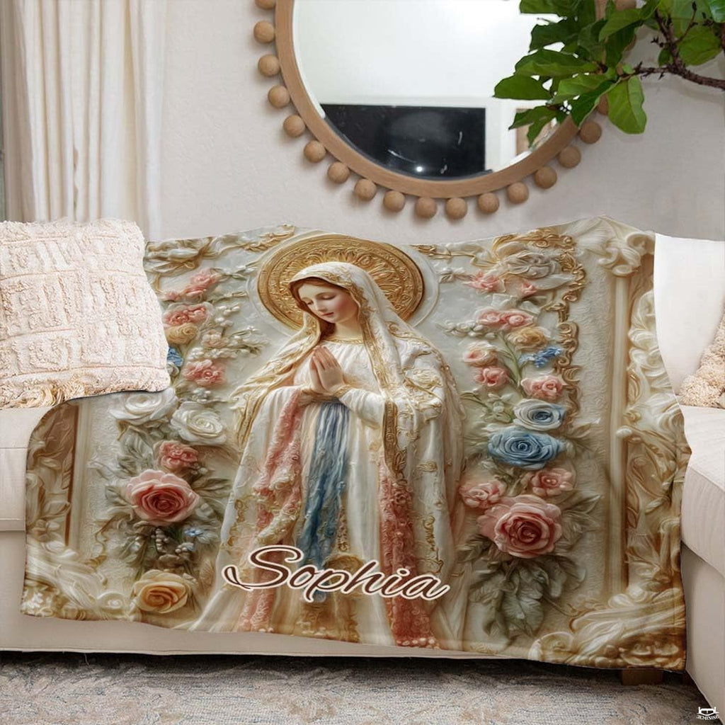 Decorative interior setting spotlighting ornate ivory textured relief styling and delicate roses.