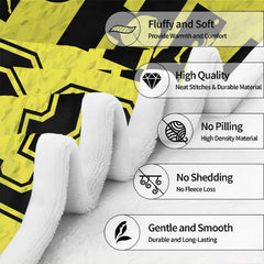 Detailed view of shimmering gold glitter effect transitioning into bold athletic graphic motifs.