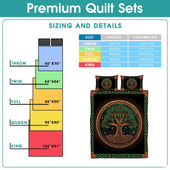 Personalized Colorful Yggdrasil Tree of Life Quilt Sets