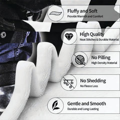 Detailed multi-panel view of police officer city skyline flag blanket