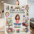 Jeminise Customized Reading Blanket for Book Lovers, Personalized Daughter Gift