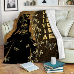 Detailed visual of fluttering golden butterflies and floral vines on butterfly leopard print bedding.