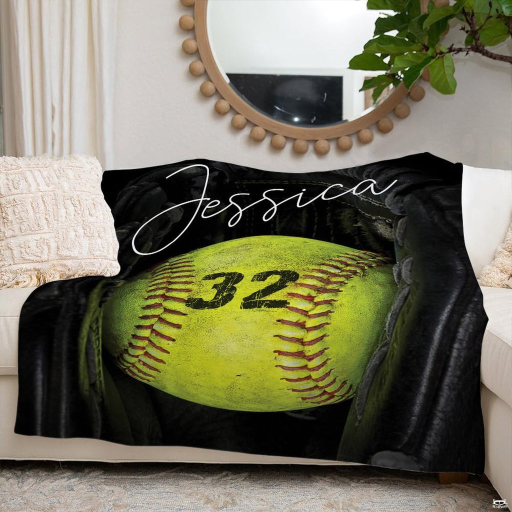 Overhead perspective of softball artwork displaying dynamic thematic accent-contrast diamond sports graphics.