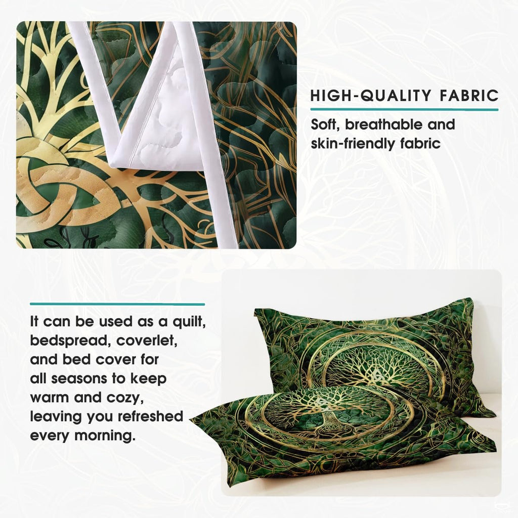 Personalized Celtic Tree of Life Yggdrasil Quilt Sets