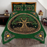 Personalized Yggdrasil Tree of Life Quilt Sets, Machine Washable