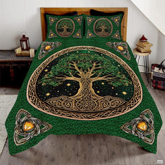 Personalized Yggdrasil Tree of Life Quilt Sets, Machine Washable