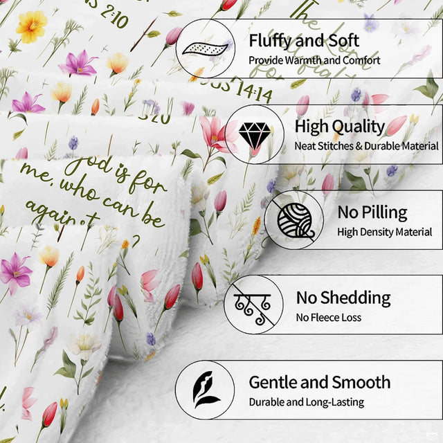 Child of God design with watercolor meadow wildflowers and scripture verses, view 2.