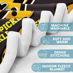 Yellow perforated pickleball pattern with central badge, view 3.