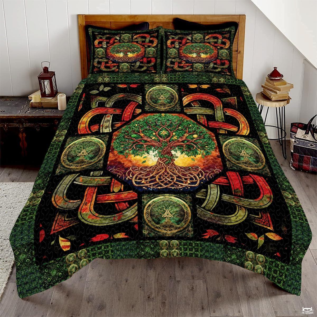 Personalized Celtic Tree of Life Yggdrasil Quilt Sets
