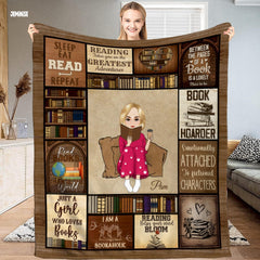 Jeminise Customized Reading Blanket for Book Lovers, Personalized Daughter Gift