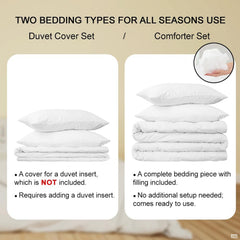 Reference panel showing two stacks of white pillows and bed covers