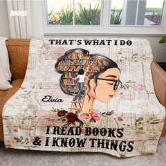 Jeminise Customized Reading Blanket for Book Lovers, Personalized Daughter Gift