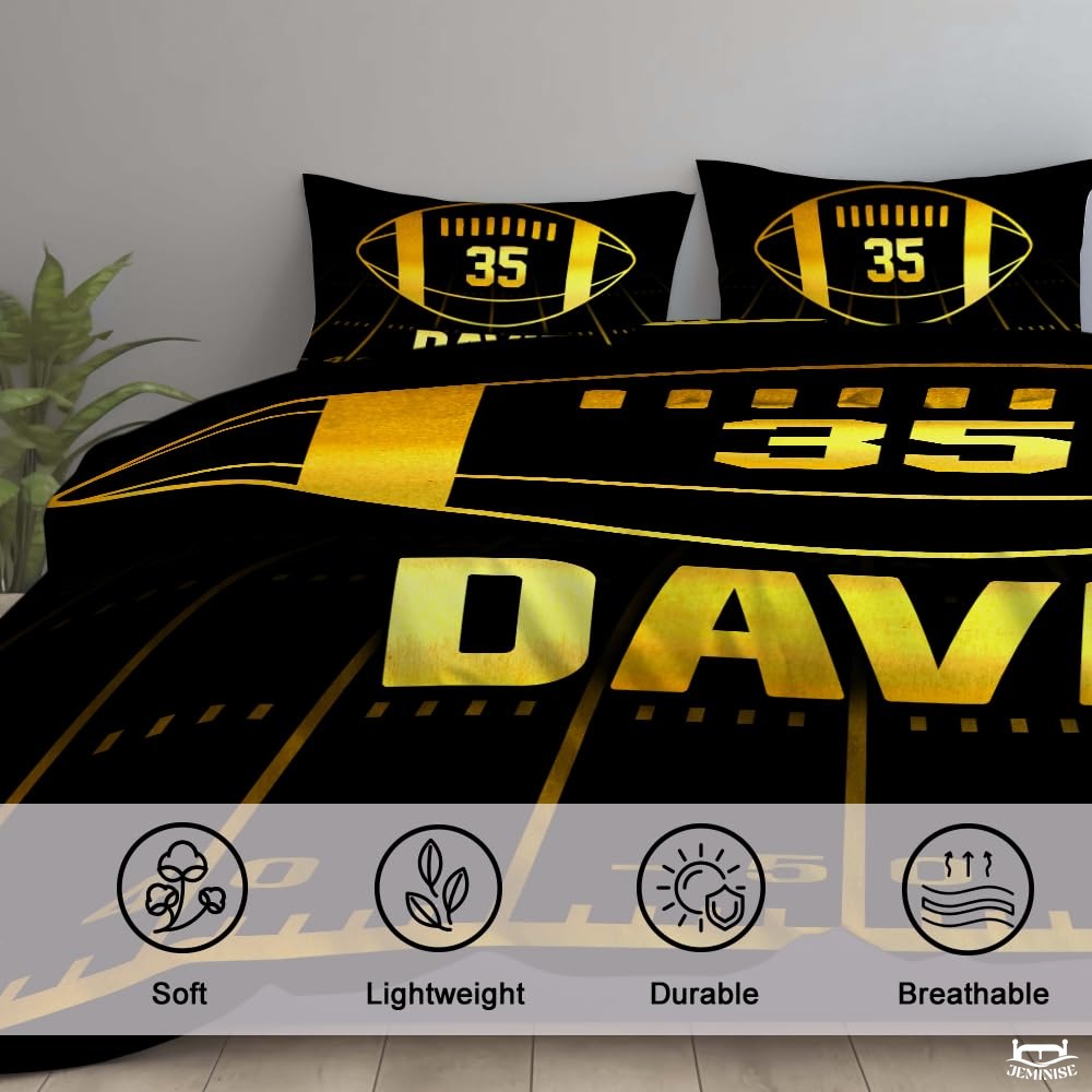 Custom Football Above Yard Lines Perspective Comforter