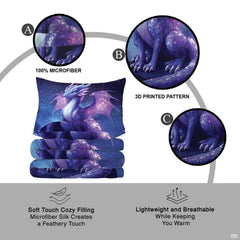 Galaxy dragon bedding feature infographic