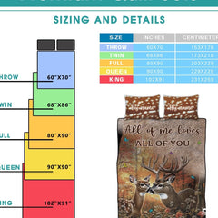 Personalized Wildlife Deer Couple Touching Noses Comforter with Buck