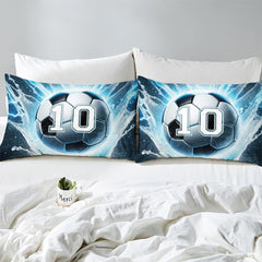 Ocean wave lightning soccer ball bedding with tidal surge graphics - view 3