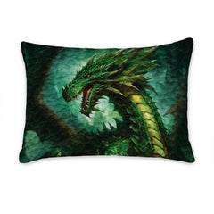 Personalized Fantasy Dragon with Glowing Scales on Rocks Comforter