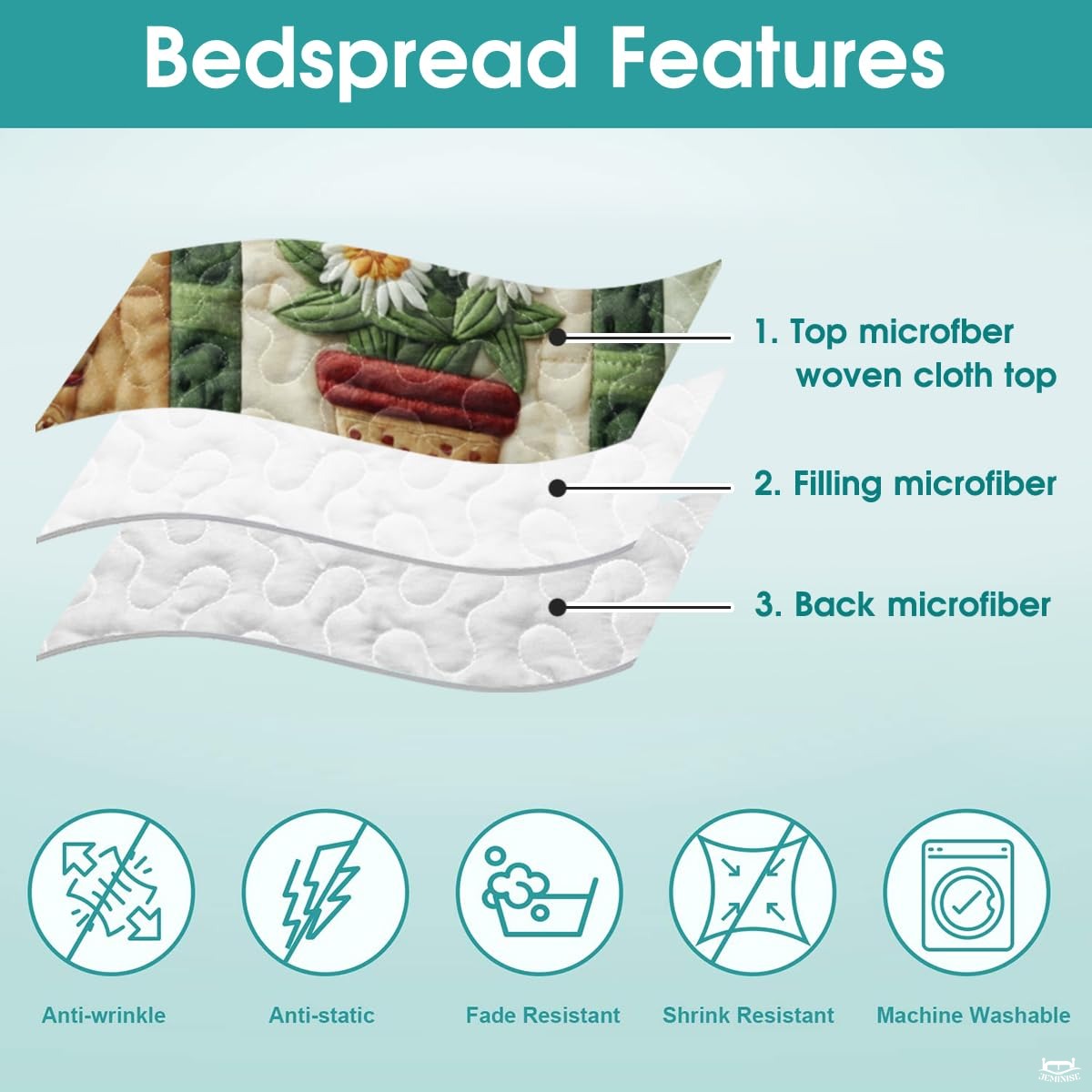 Desert Cactus Printed Quilt Set, Vibrant Cactus & Flower Quilt Bedspread Set – Colorful Bedding for Bedroom, Cozy Throw Quilt for Spring Summer Décor (Style #12)
