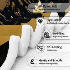 Full graphic layout of the spiritual woman portrait blanket.