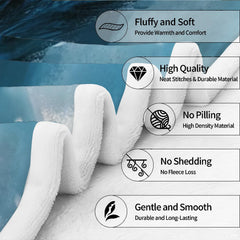 Texture diagram highlighting the plush layers of the frost dragon throw blanket.