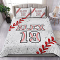 Custom Baseball Bedding Set, Baseball Bedding Twin Full Queen King, Sports Comforter Sets for Boys Ultra-Soft & Light Printed Bedspread