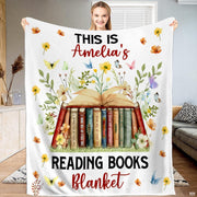 Personalized Just A Girl Who Loves Books Blanket - Custom Name Book
