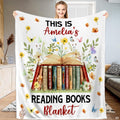 Personalized Just A Girl Who Loves Books Blanket - Custom Name Book
