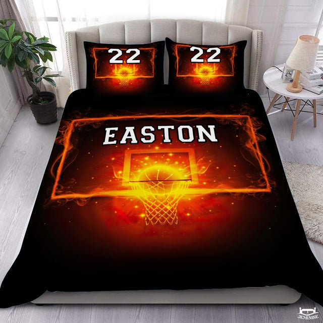 Personalized Basketball Hoop Comforter with Name and Number