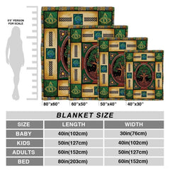 Bedroom decor styled with the Celtic Tree of Life bedding set showcasing earthy brown and emerald green tones.