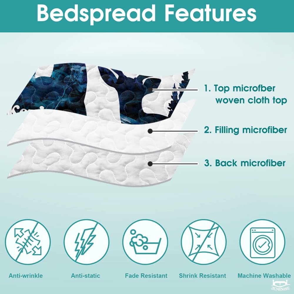 Personalized Deer Silhouettes Facing Each Other Comforter with Buck