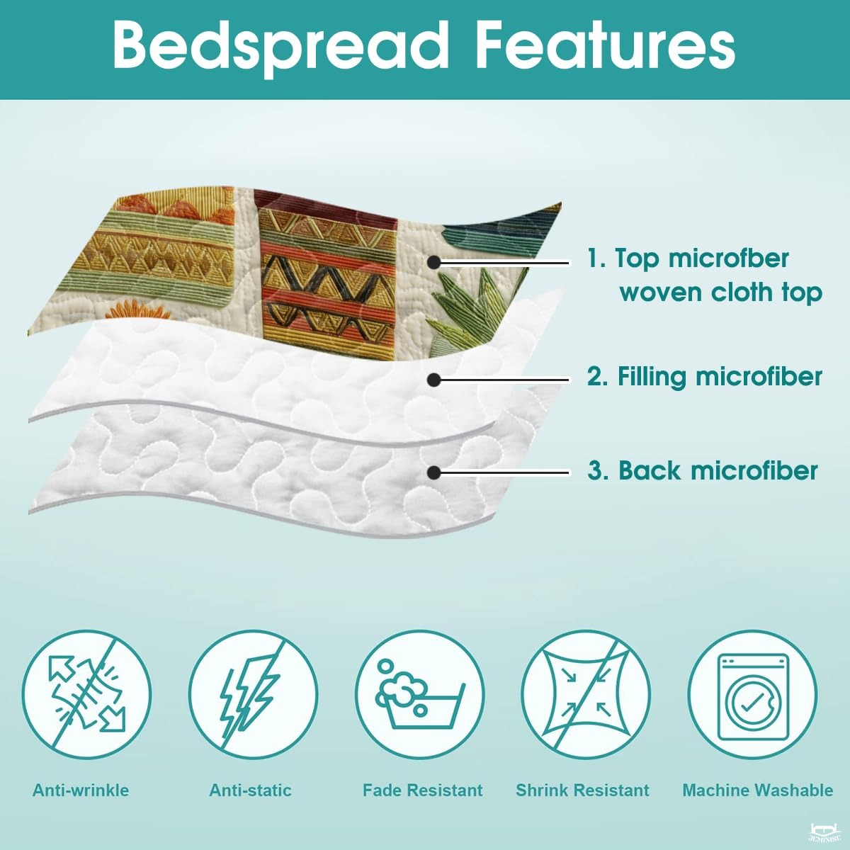 Personalized Vibrant Potted Cactus Quilt Set, Machine Washa - Design 3