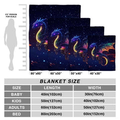 Bedroom interior display showing celestial dragon throw blanket styled on modern accent seating