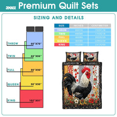 Jeminise Cat Farmhouse Quilt Set, Cozy Animal Bedding