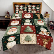 Christmas Bedding Quilt – Soft Microfiber Holiday Bedsprea - Design 02