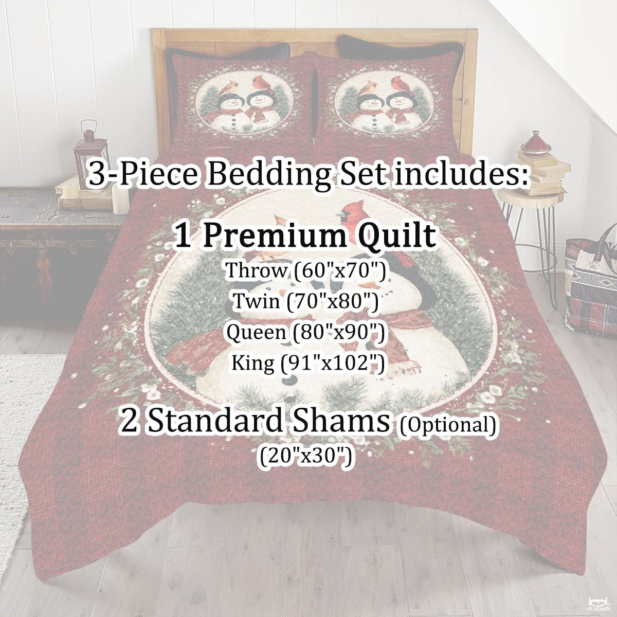 Christmas Bedding Quilt – Soft Microfiber Holiday Bedspread, Lightweight Winter Bedding, Cozy Xmas Quilts for Couch, Bedroom & Seasonal Home Decorations (Christmas Quilt-DS12)
