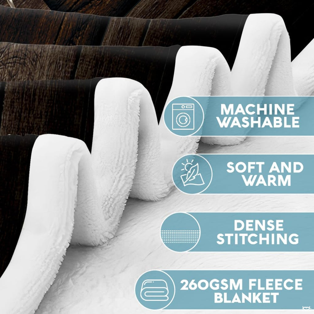 Lifestyle display of a person resting with the christian warrior throw blanket.