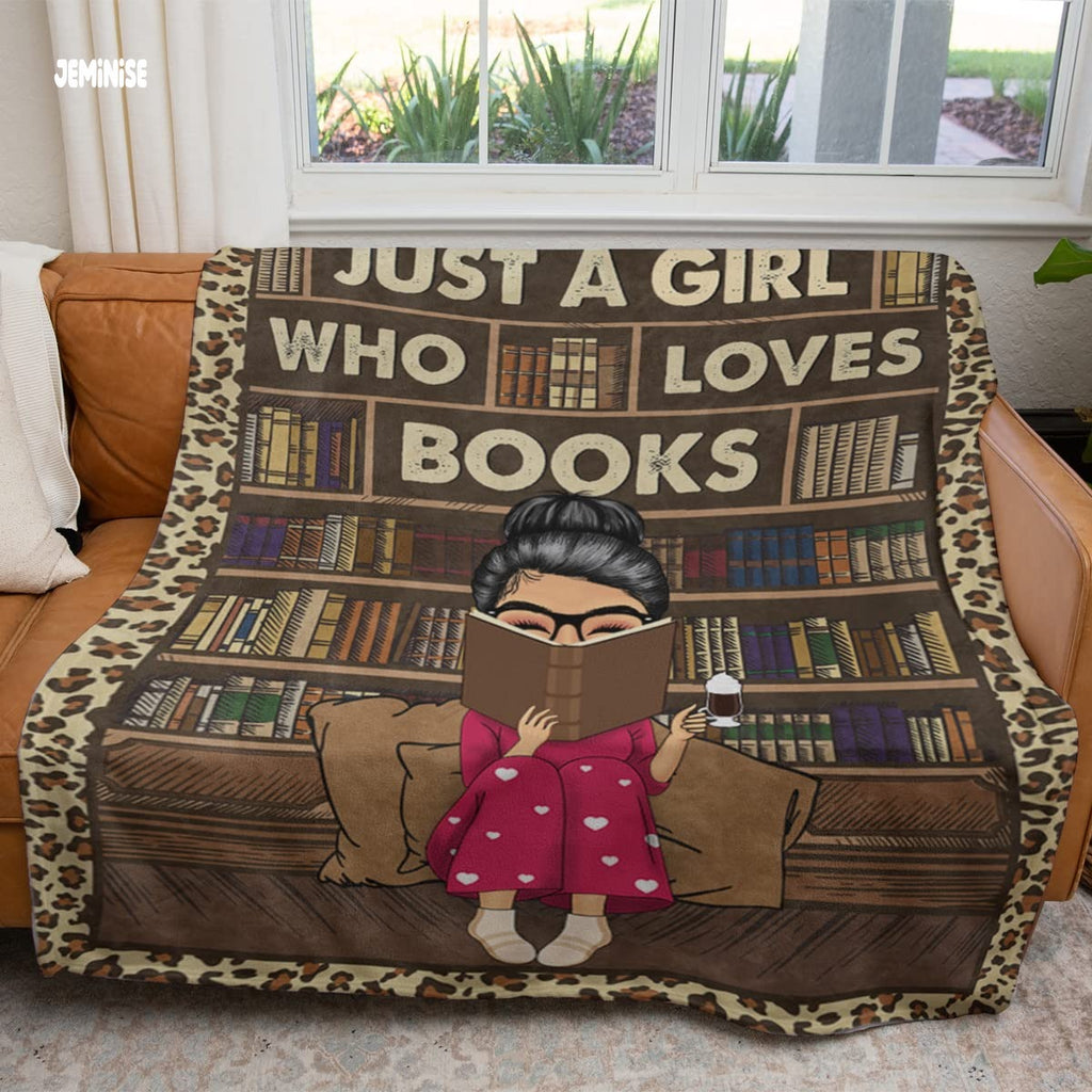 Jeminise Customized Reading Blanket for Book Lovers, Personalized Daughter Gift