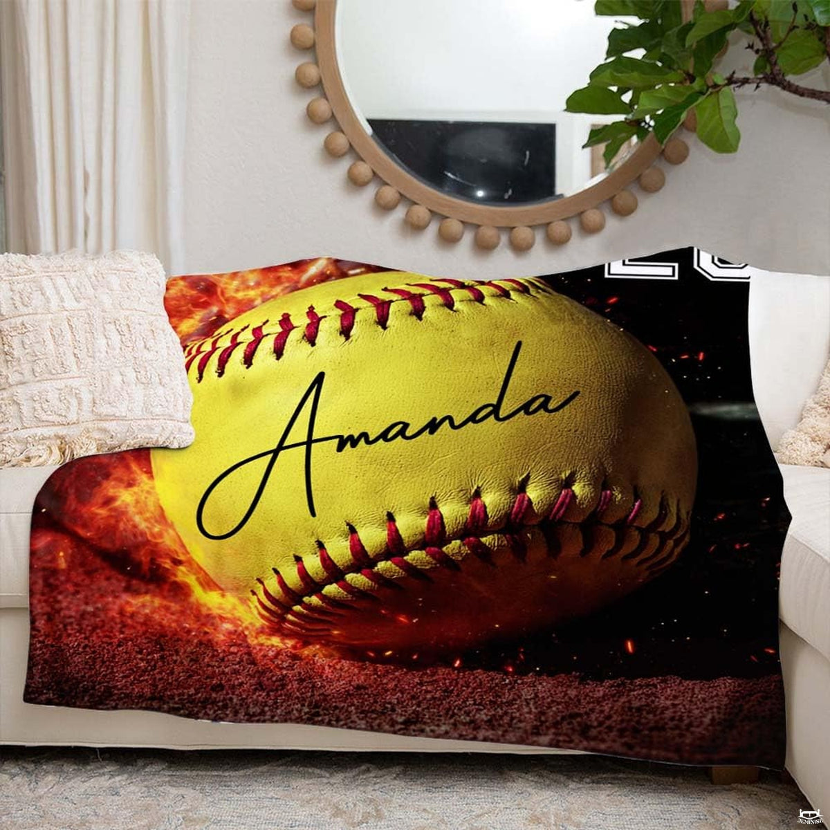 Close visual display of dynamic fiery blast textures and energetic sports graphic elements.