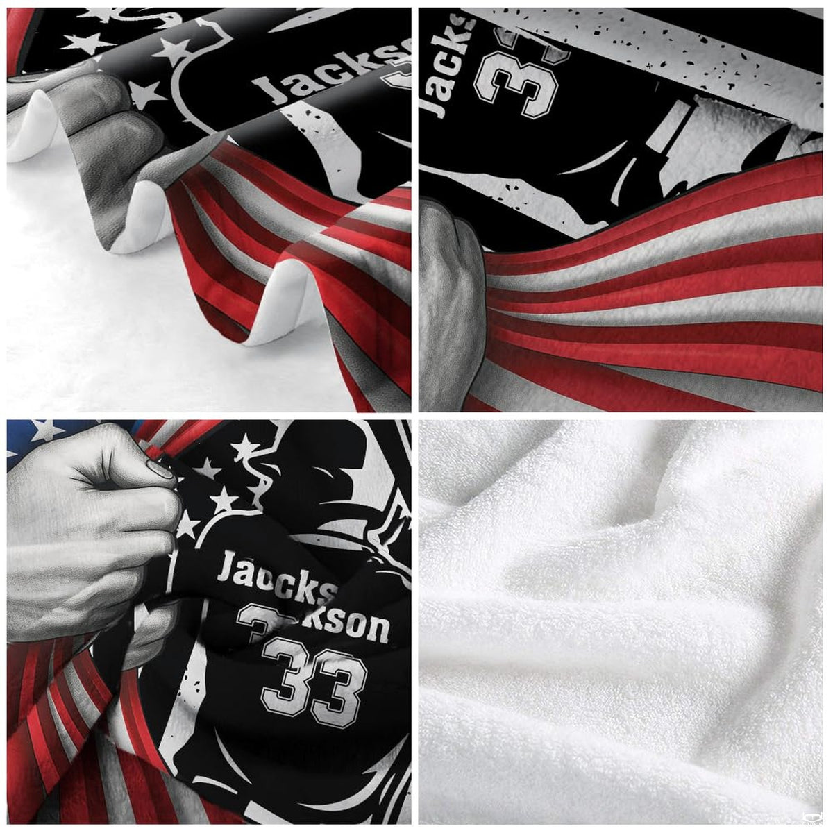 Styled youth bedroom interior featuring patriotic baseball themed bedding coordinates.