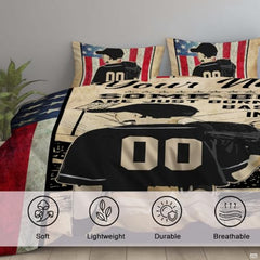 Custom Baseball Boy Bedding Set, Baseball Duvet Cover King Queen Twin Full Microfiber Lightweight for Boys, Sport Bedroom Decor