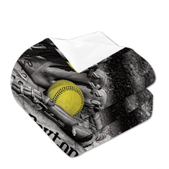 Softball Bedding Set for Girls & Women – Bright Teal Yellow Sports Theme Comforter Set for Softball Lovers, Decorative Bed Set Available in Twin, Queen, King Sizes