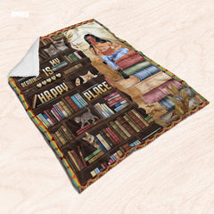 Jeminise Customized Reading Blanket for Book Lovers, Personalized Daughter Gift