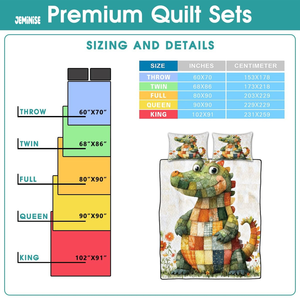 Jeminise Cat Farmhouse Quilt Set, Cozy Animal Bedding