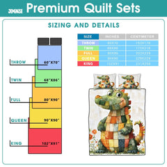 Jeminise Cat Farmhouse Quilt Set, Cozy Animal Bedding