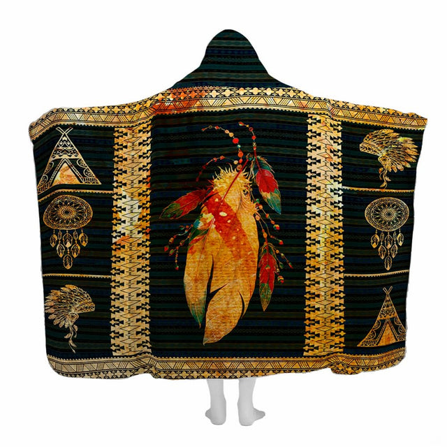 Bohemian bedding set featuring detailed eagle and dreamcatcher artwork in turquoise and amber tones.