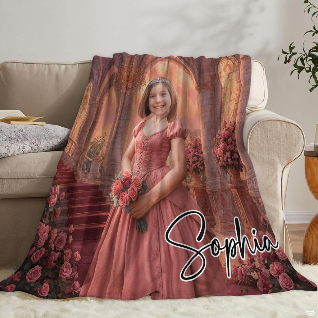 Decorative room accent showcasing flowing tidal motifs paired with charming pink garden flora.